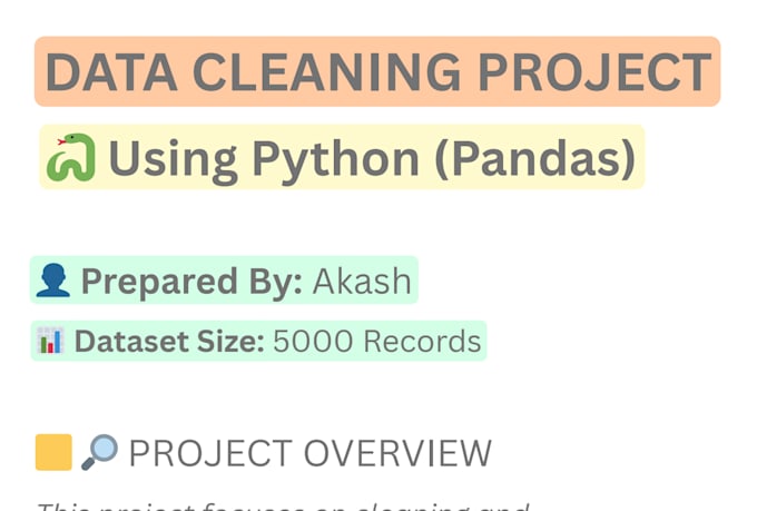 clean, analyze and visualize your data